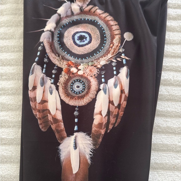 Sz S unbranded woman’s 3-D wolf, print, graphic pullover hoodie, and leggings - Picture 7 of 10